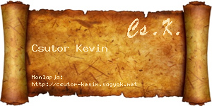 Csutor Kevin névjegykártya